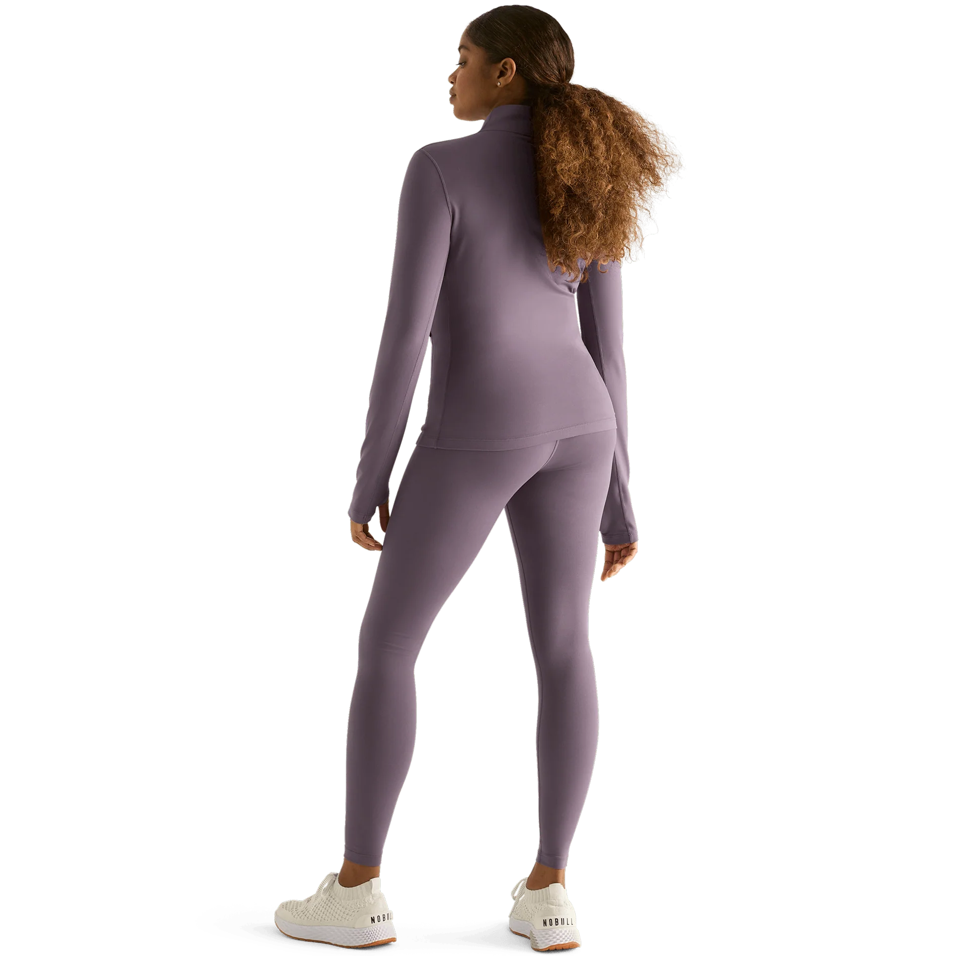 Women's Matte Zip-Up Jacket x Tights - Black Plum - Image 2